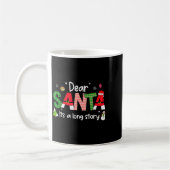 サンタさんへ長い話クリスマスパジャマ家族用 コーヒーマグカップ (左)
