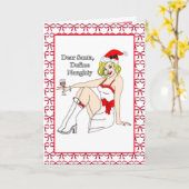 サンタさんへ、いたずらな定義 | クリスマスのユーモア カード (黄色い花)