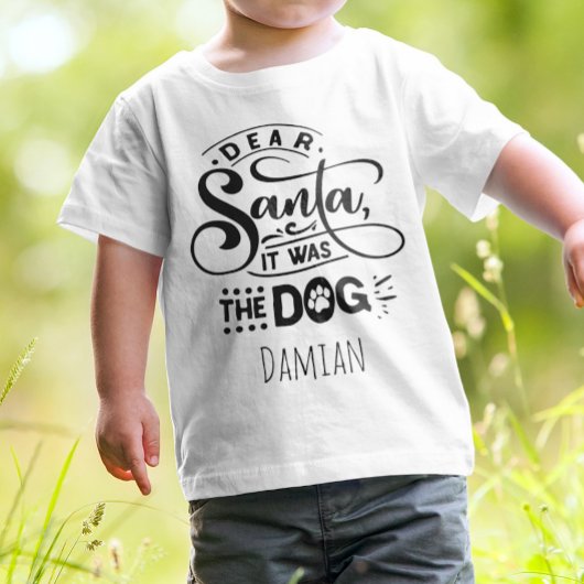 サンタさんへ それはワンコのせいです 名前変更可能 Tシャツ