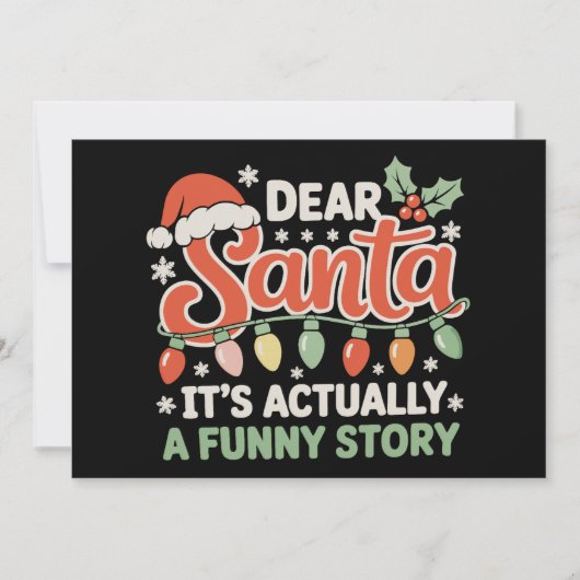 サンタさんへ、それは実は面白い話クリスマス 招待状 (正面)