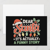 サンタさんへ、それは実は面白い話クリスマス 招待状 (正面/裏面)