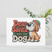 サンタさんへ それは犬のせいです クリスマス 招待状 (スタンド正面)