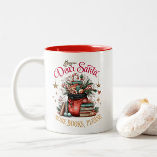 サンタさんへ、もう少し本を ツートーンマグカップ