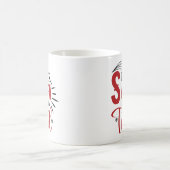 サンタさんへ、ホントに頑張りました Funny コーヒーマグカップ (中央)