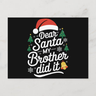 サンタさんへ 兄がやりました クリスマスの面白グッズ ポストカード