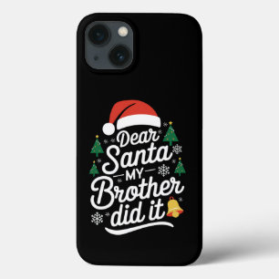 サンタさんへ 私のせいではありません 兄がやりました クリスマスのおふざけ iPhone 13ケース