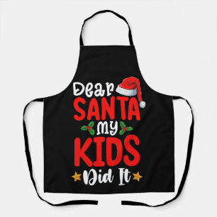 サンタさんへ 私の子がやりました クリスマス パパ ママ エプロン
