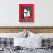 サンタさんへ、私はすべての犬の骨が欲しいです キャンバスプリント (インサイチュ (寝室))