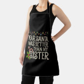 サンタさんへ 私は妹より良い子でした クリスマス エプロン (インサイチュ)
