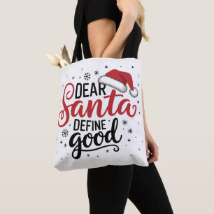 サンタさんへ 良い子のクリスマス家族のXmasおそろいコーデを教えて トートバッグ