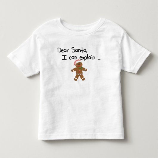 サンタさんへ、説明させて トドラーTシャツ (正面)