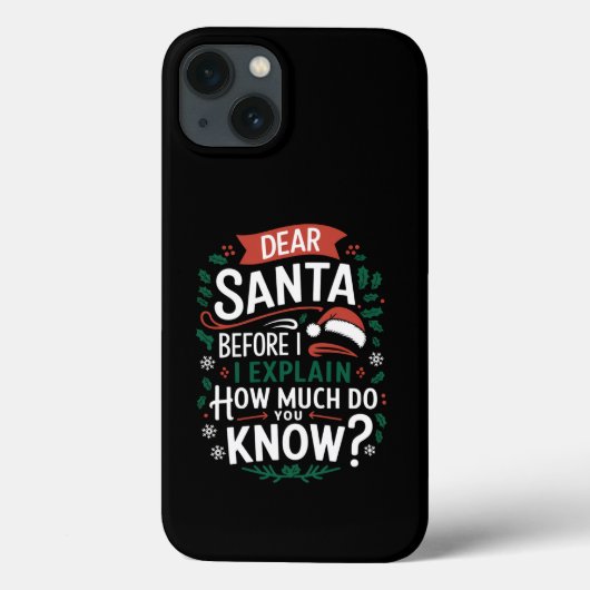 サンタさんへ　説明する前に　どれくらい知ってる？ Case-Mate iPhoneケース (裏面)