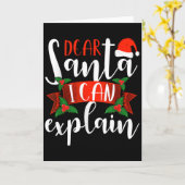 サンタさんへ 説明できますよ 面白いクリスマスの飾り カード (黄色い花)