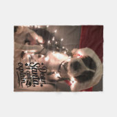 サンタさんへ、説明できます（犬） フリースブランケット (正面(横))