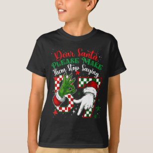 サンタさんへ 67 楽しいクリスマスのユーモア 六七 6-7 Meme M Tシャツ