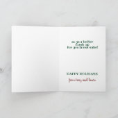 サンタさんもしは、君がクリスマスに仮面をかぶっていたことおもしろいを知っている カード (内部)