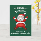 サンタさんもしは、君がクリスマスに仮面をかぶっていたことおもしろいを知っている カード (黄色い花)