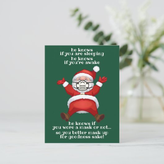サンタさんもしは、君がクリスマスに仮面をかぶっていたことおもしろいを知っている シーズンポストカード (スタンド正面)