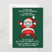 サンタさんもしは、君がクリスマスに仮面をかぶっていたことおもしろいを知っている シーズンポストカード (正面/裏面)