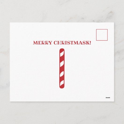 サンタさんもしは、君がクリスマスに仮面をかぶっていたことおもしろいを知っている シーズンポストカード (裏面)