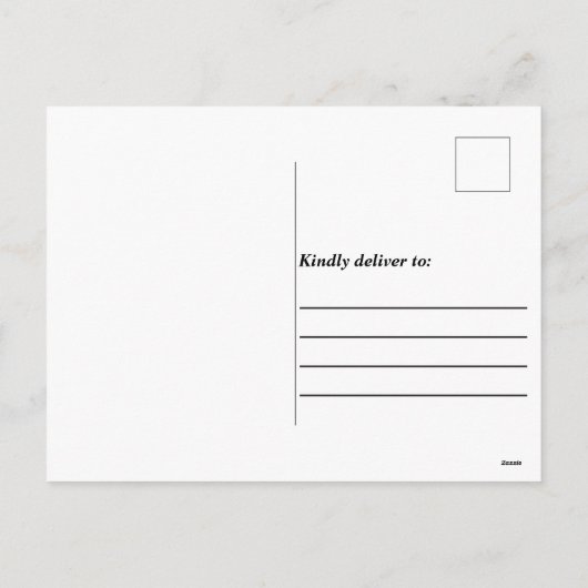 サンタさんや友人と電車で行く シーズンポストカード (裏面)