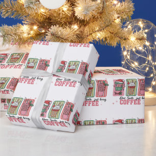 サンタさんコーヒーだけ持ってきてね クリスマス プレピー ラッピングペーパー