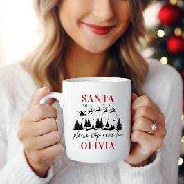 サンタさんストップはクリスマスに来て伝統的ね コーヒーマグカップ