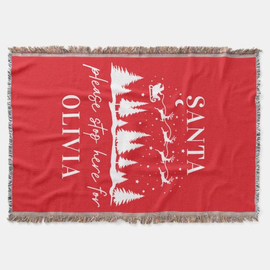 サンタさんストップはクリスマスに来て伝統的ね スローブランケット (正面)