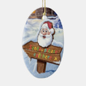 サンタさんセラミックのクリスマスデコを呼んでください セラミックオーナメント (右)