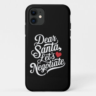 サンタさん交渉しよう Funny クリスマス ギフト iPhone 11 ケース