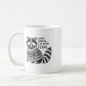 サンタさん私はフェラルおもしろいクリスマスSラック コーヒーマグカップ (左)