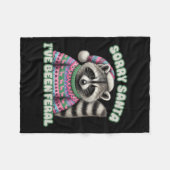 サンタさん私はフェラルおもしろいクリスマスSラック フリースブランケット (正面(横))