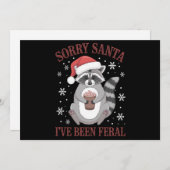 サンタさん私はフェラル・クリスマス・ラクーンだった シーズンカード (正面/裏面)
