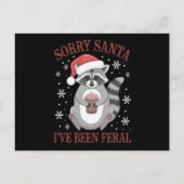 サンタさん私はフェラル・クリスマス・ラクーンだった シーズンポストカード (正面)