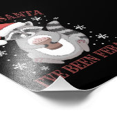 サンタさん私はフェラル・クリスマス・ラクーンだった フォトプリント            (角)