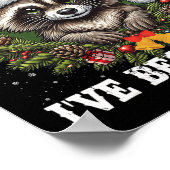 サンタさん私はフェラル・クリスマス・ラクーン・ファンだった ポスター (角)