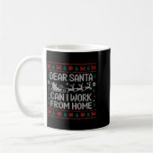 サンタさん クリスマスの日にリモートワークできますか？ クリスマス柄スウェット コーヒーマグカップ (左)