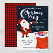 サンタさん、クリスマスマーケットに来てください 招待状 (正面/裏面)