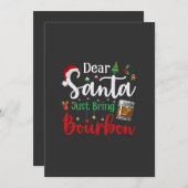 サンタさん、バーボン飲みたくてクリスマスまで待てない 招待状 (正面/裏面)
