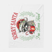 サンタさん、フェラルだったよ フリースブランケット (正面)