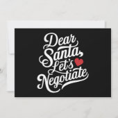 サンタさん、交渉しよう おもしろクリスマスギフト シーズンカード (正面)