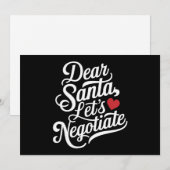 サンタさん、交渉しよう おもしろクリスマスギフト シーズンカード (正面/裏面)