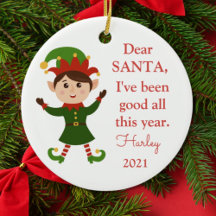 サンタさん 私は良い子です フォト クリスマス エルフ 陶器
