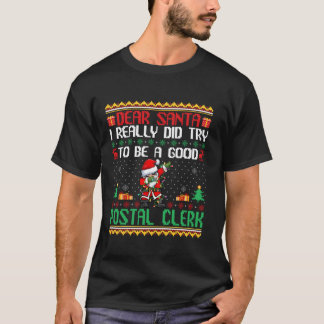 サンタさん、郵便局員のクリスマさんになってみるおもしろい Tシャツ