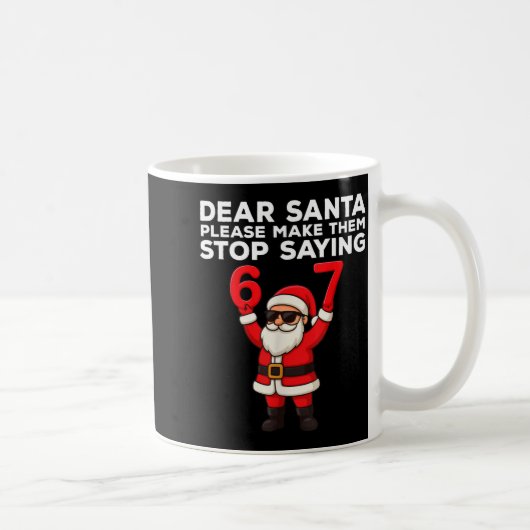 サンタさん、67って言うの止めてくれる?クリスマス コーヒーマグカップ (右)
