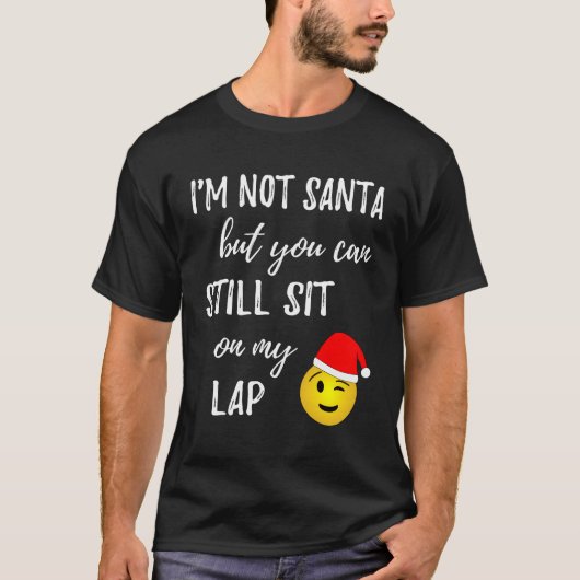 サンタじゃないけど膝の上に座れるクリスマス Tシャツ (正面)