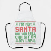 サンタじゃないけど、まだ膝の上に座れるよ エプロン (正面)