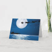 サンタすごいとホーネットF/A-18ジェットクリスマス シーズンカード (裏面)