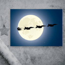 サンタすごいとホーネットF/A-18ジェットクリスマス シーズンカード