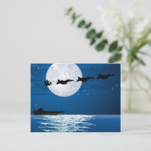 サンタすごいとホーネットF/A-18ジェットクリスマス シーズンポストカード (スタンド正面)